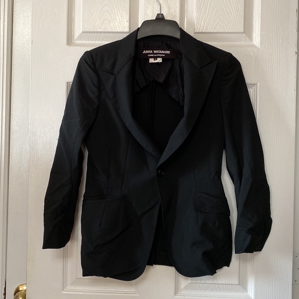 Junya Wananabe Comme des Garcons Black Wool Blazer - Picture 4 of 14